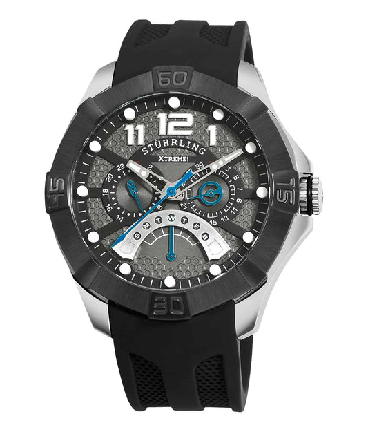 Gen-X 264XL2 Quartz 49mm Diver - Grey Dial / Silver Case / Black Silicone Strap Tang Buckle