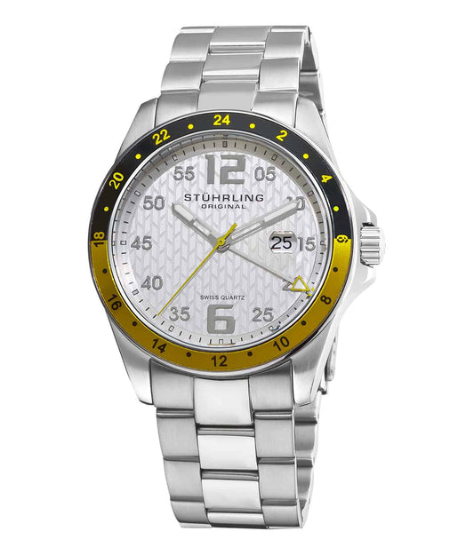 Galleon 289 Quartz 47mm Diver - Silver Dial / Silver Case / Silver Stainless Steel Bracelet Deployant Buckle