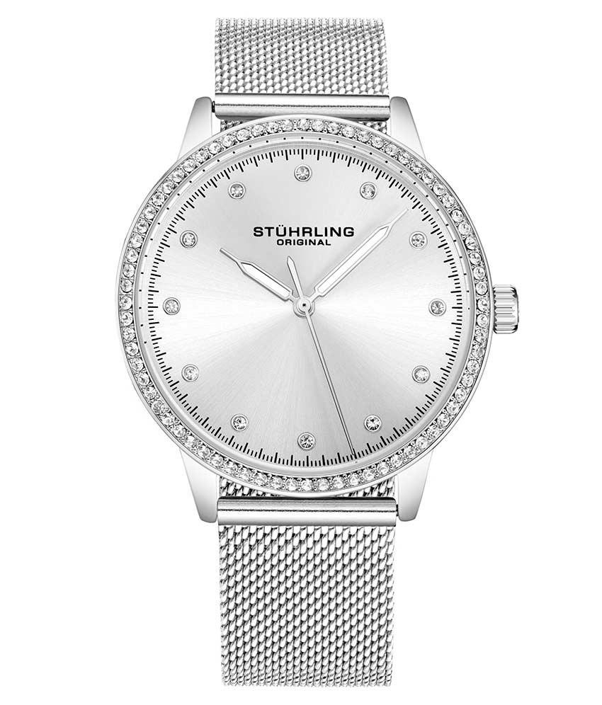 Stührling Dorset 3904 Quartz 38mm Fashion Watch - Silver Dial