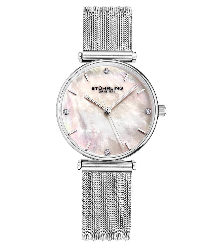 Stührling Cambria 3927 Quartz 32mm Classic - Silver Dial/Silver Case/Silver Bracelet