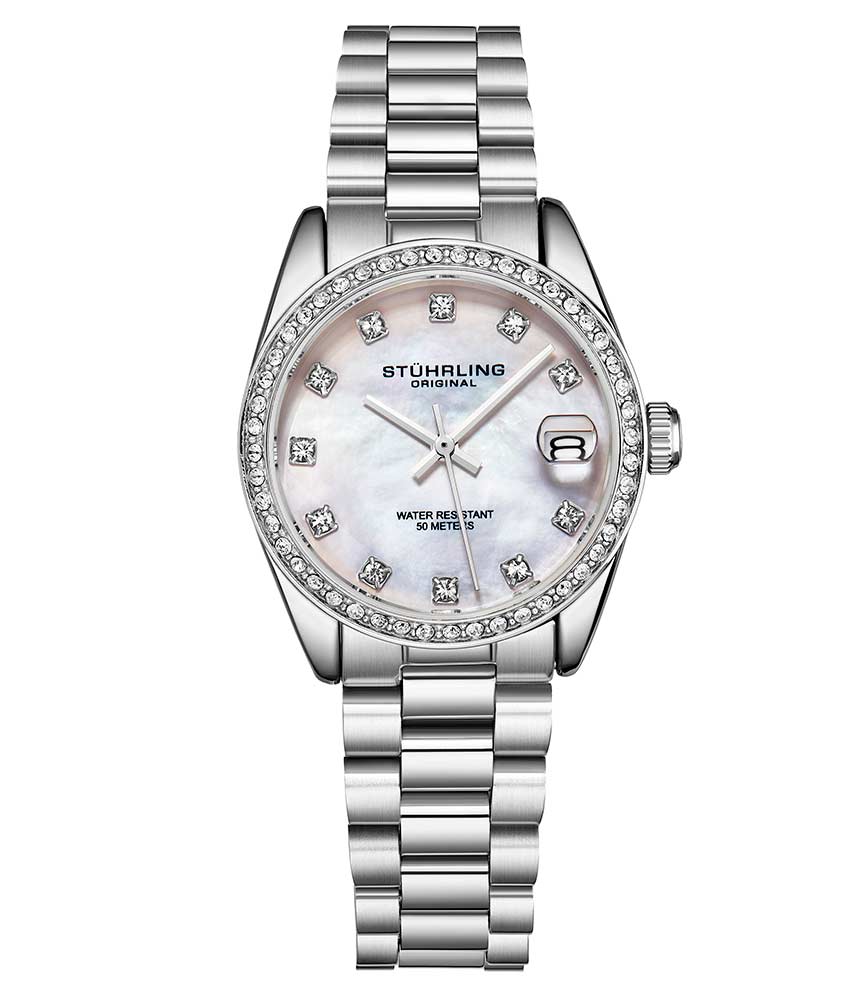 Stührling Lineage 3936 Quartz 31mm Fashion - Silver Dial/Silver Case/Silver Bracelet