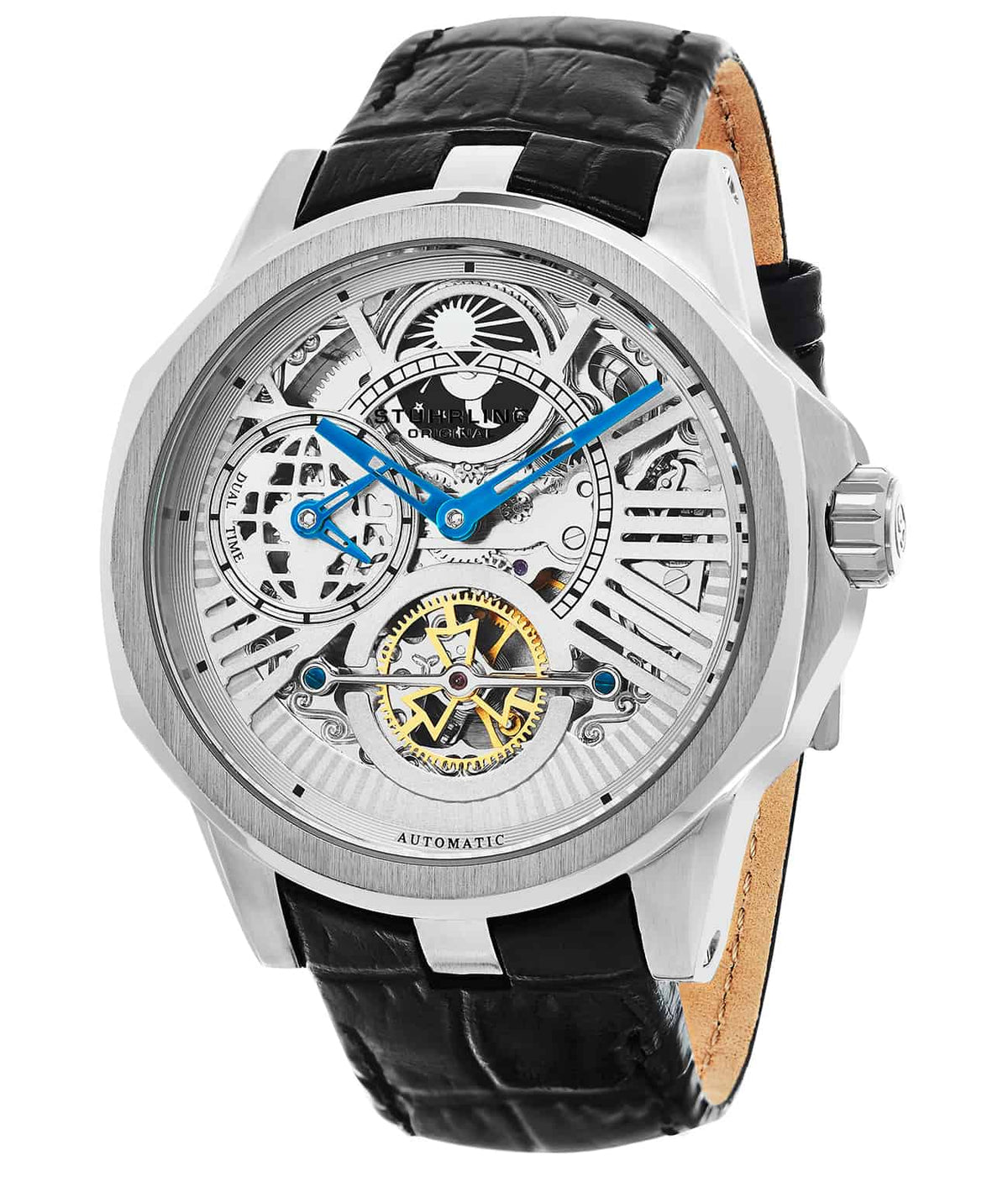 Special Reserve 432 Automatic 45mm Skeleton - Silver Dial / Silver Case / Black Leather Strap Tang Buckle