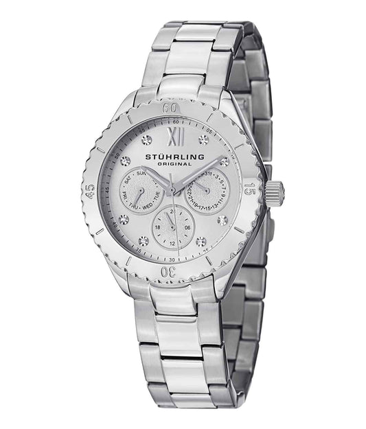 Marina 549 Quartz 38mm Diver - Silver Dial / Silver Case / Silver Stainless Steel Bracelet Deployant Buckle