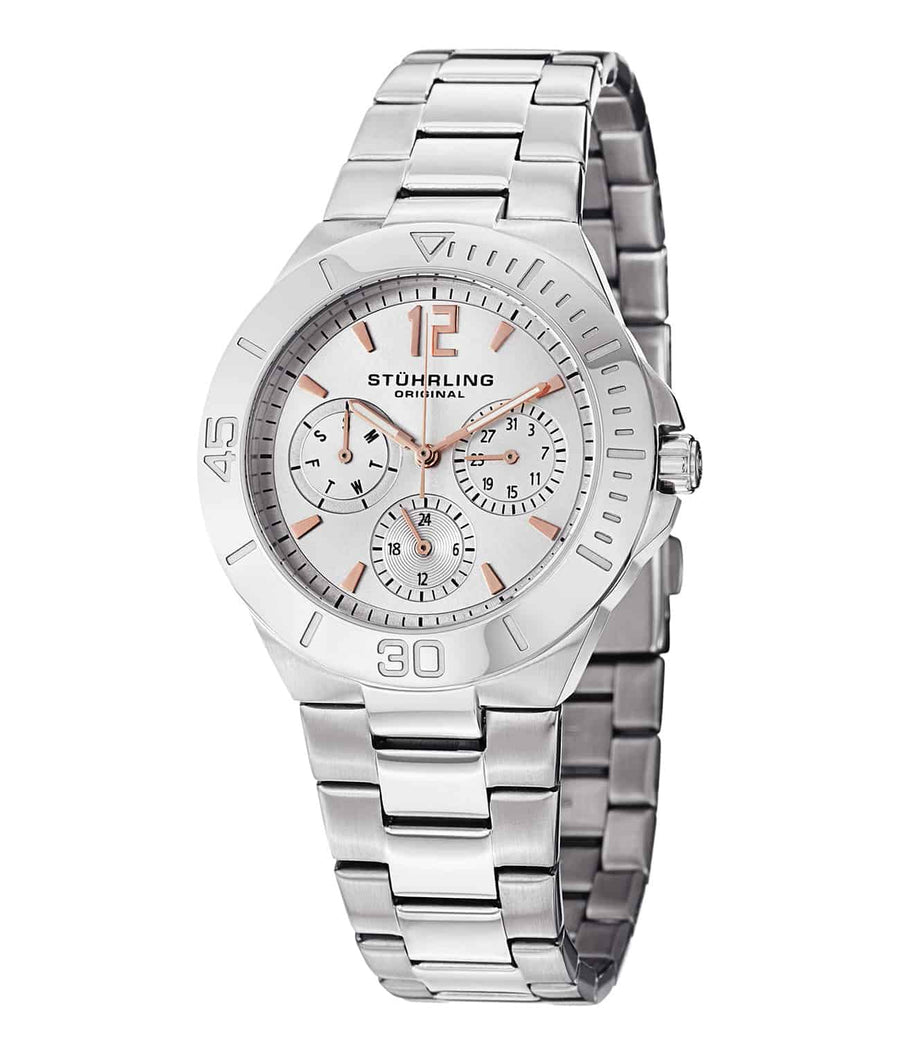 Regatta 558 Quartz 38mm Diver - Silver Dial / Silver Case / Silver Stainless Steel Bracelet Deployant Buckle