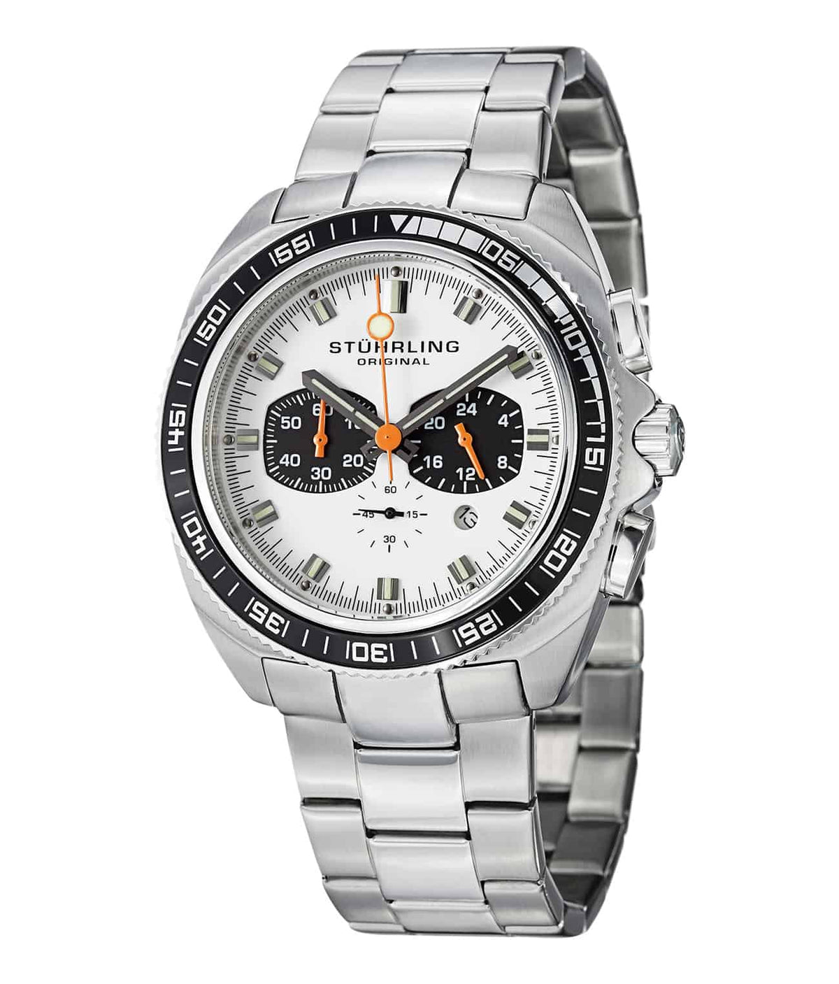 Concorso 177 586B 47mm Diver - White Dial / Silver Case / Silver Stainless Steel Bracelet Deployant Buckle
