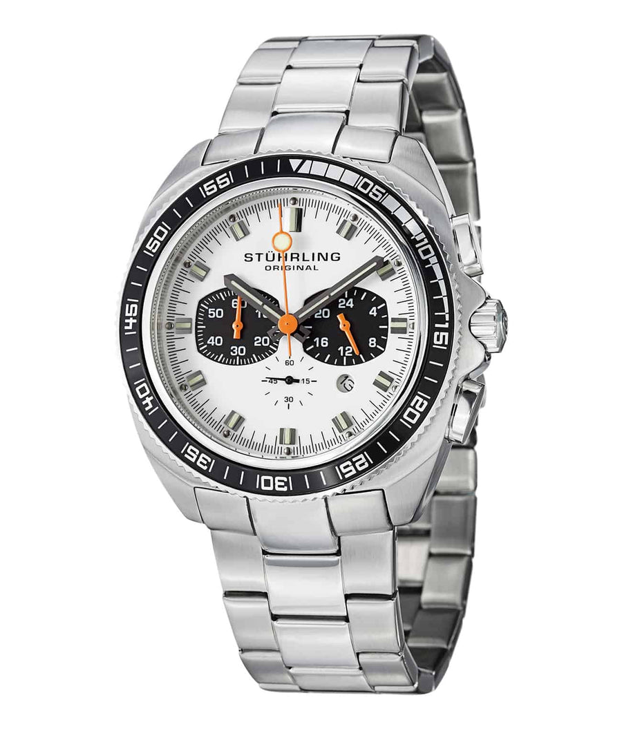 Concorso 177 586B 47mm Diver - White Dial / Silver Case / Silver Stainless Steel Bracelet Deployant Buckle