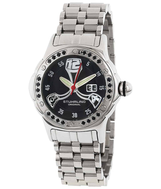 Alpine La Femme 5ABS Quartz 34mm Chronograph - Black Dial / Silver Case / Silver Stainless Steel Bracelet Deployant Buckle