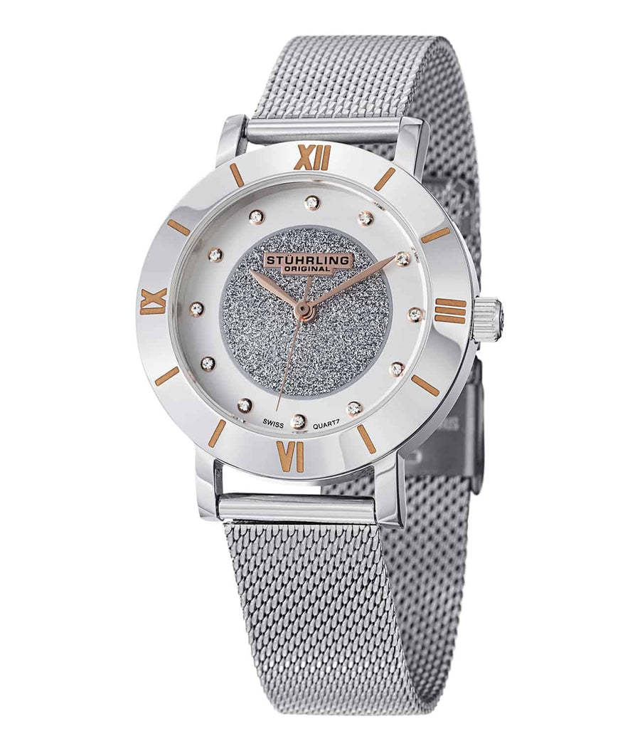 Marina 738 Quartz 34mm Diver - Silver Dial / Silver Case / Silver Stainless Steel Bracelet Foldover Buckle