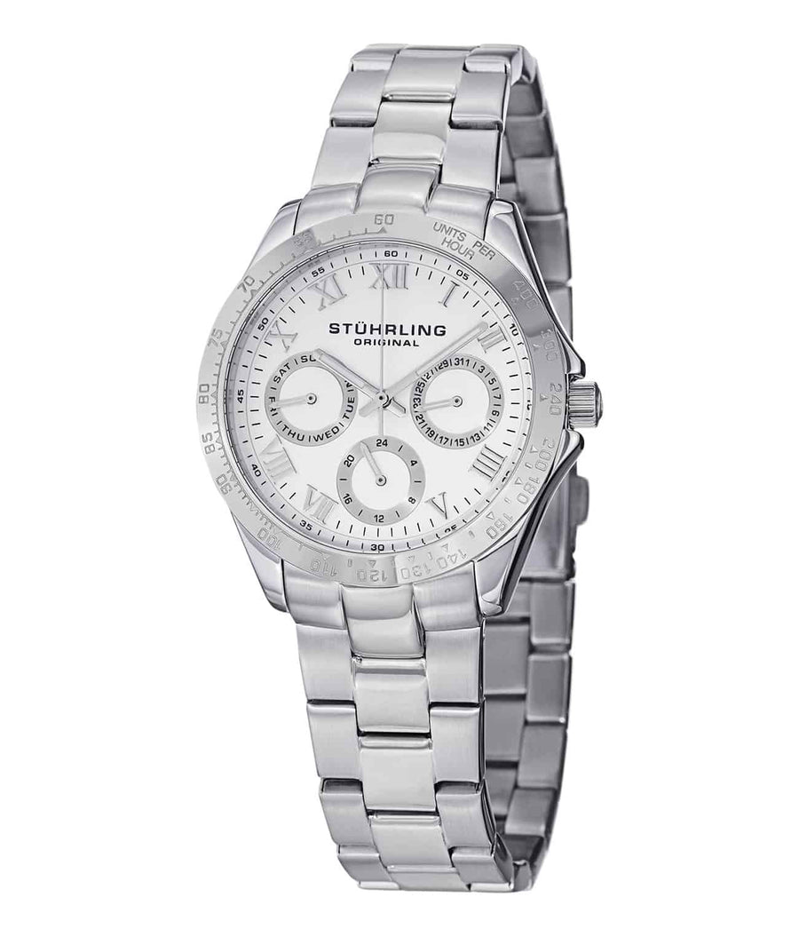 Marina 774L Quartz 35mm Diver - White Dial / Silver Case / Silver Stainless Steel Bracelet Deployant Buckle