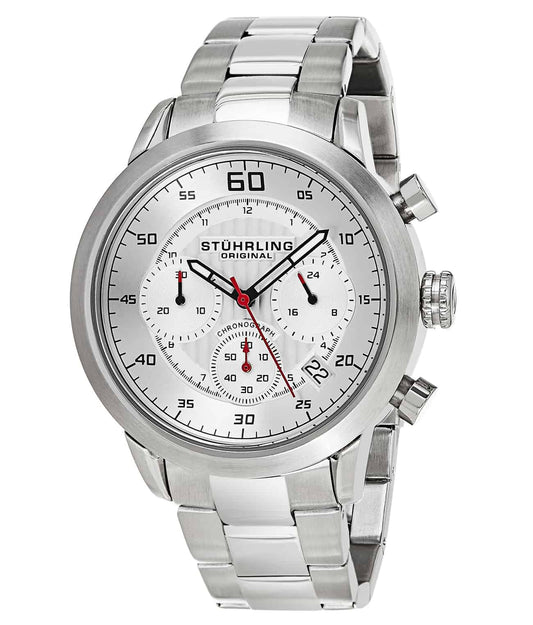 Concorso 816 GMT Quartz 42mm Chronograph - White Dial / Silver Case / Silver Stainless Steel Bracelet Deployant Buckle