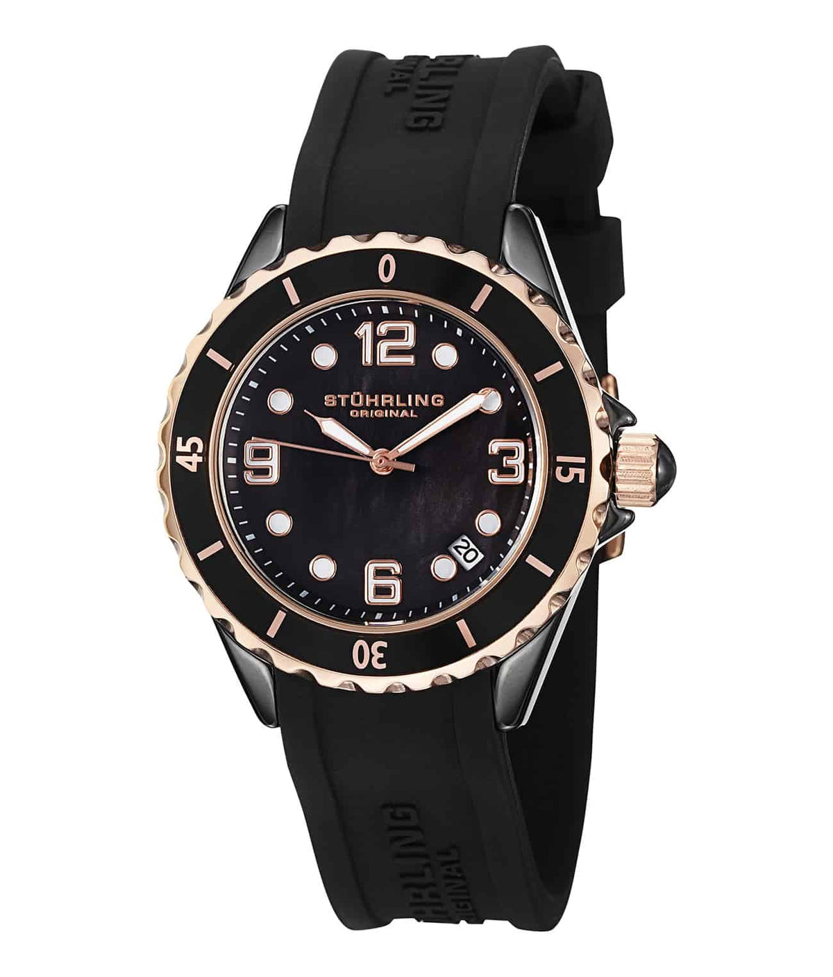Atlantis 954 Quartz 39mm Diver - Black Dial / Black Case / Black Silicone Strap Tang Buckle