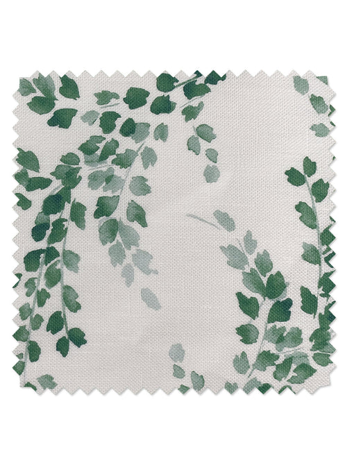 'Sweet Caroline' Linen Fabric by Wallshoppe - Green - LINEN / YARD
