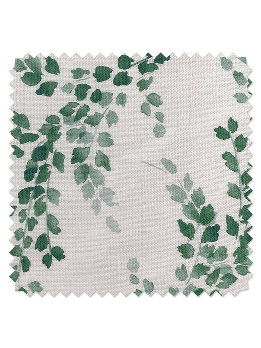 'Sweet Caroline' Linen Fabric by Wallshoppe - Green - LINEN / YARD