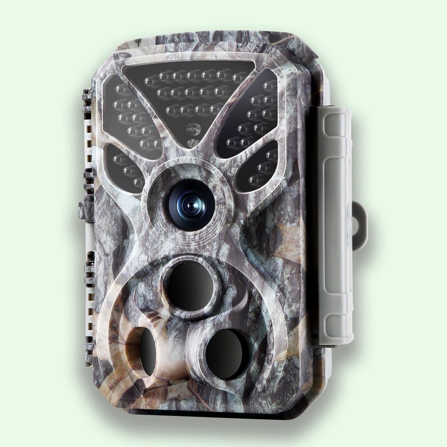 Wildkamera 32MP Foto 4K 2160P Full HD Video mit Audio und Bewegungsmelder Nachtsicht max. Entfernung bis zu 100ft, 0,1s Auslösegeschwindigkeit, Wasser