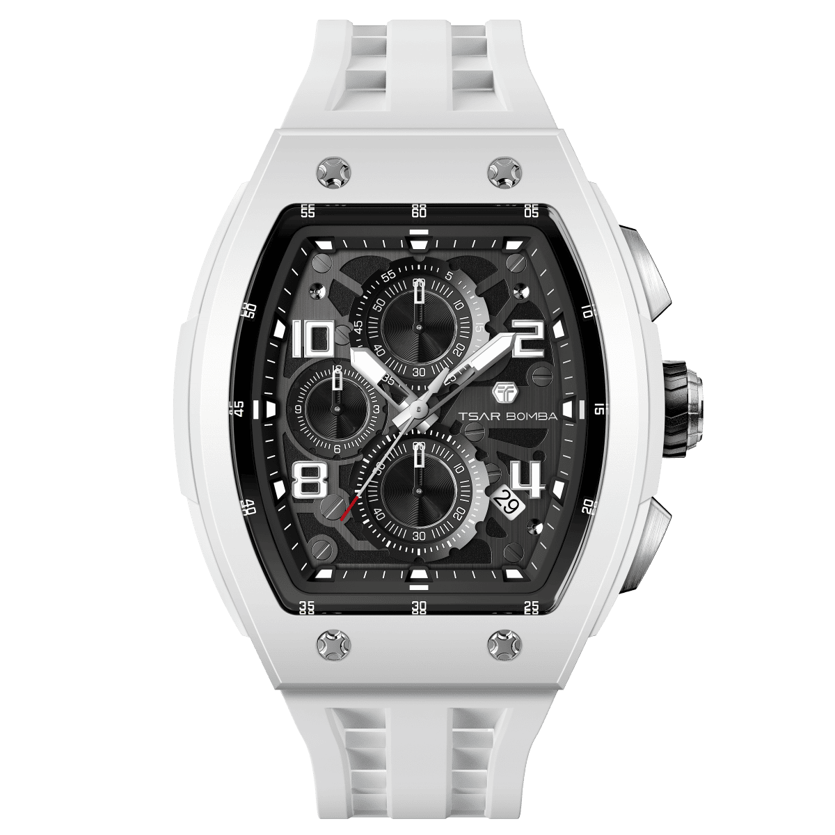 TSARBOMBA Elemental Watch TB8224B; The TB8224B is a must-have fashion watch for every trendsetter, featuring a Seiko quartz movement, a multi-dial des