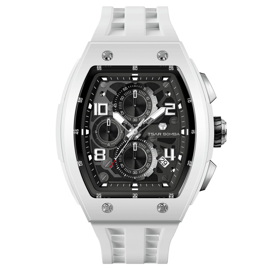 TSARBOMBA Elemental Watch TB8224B; The TB8224B is a must-have fashion watch for every trendsetter, featuring a Seiko quartz movement, a multi-dial des