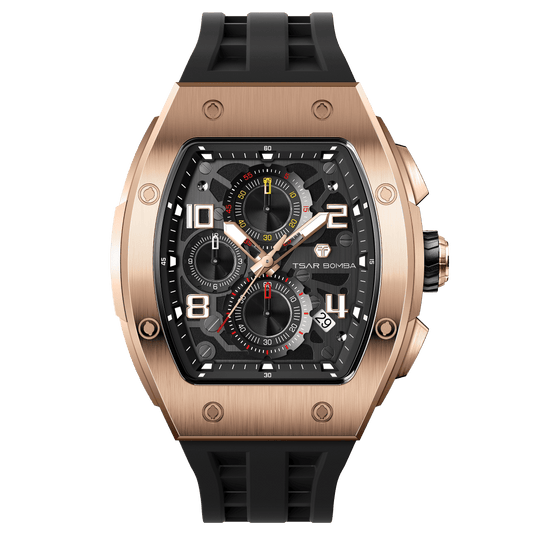 TSARBOMBA Elemental Watch TB8224Q; The TB8224Q is a must-have fashion watch for every trendsetter, featuring a Seiko quartz movement, a multi-dial des