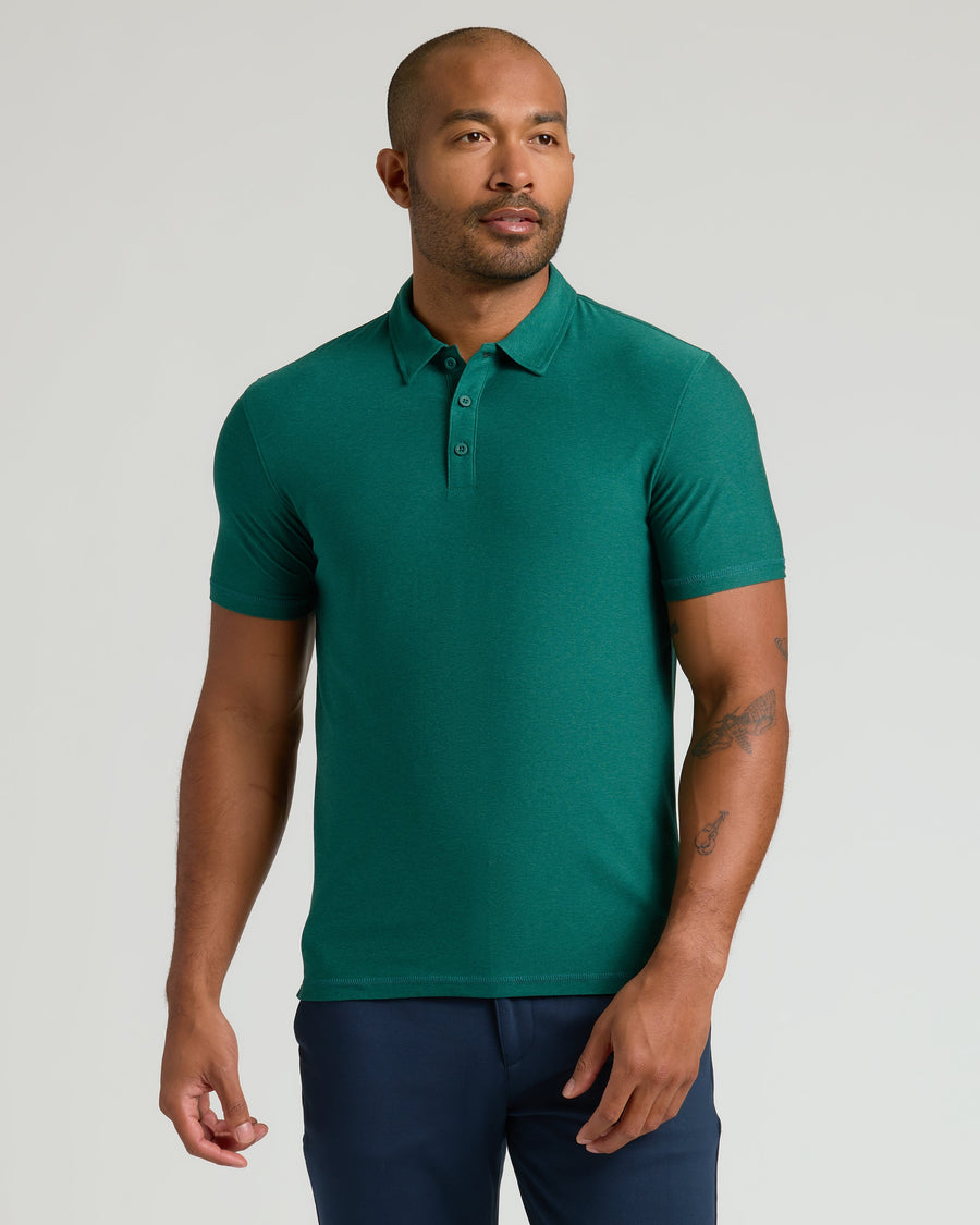 True Classic Multi Clover Active Polo Shirt 2.0 | Cotton Blend | Athletic Cut | Small