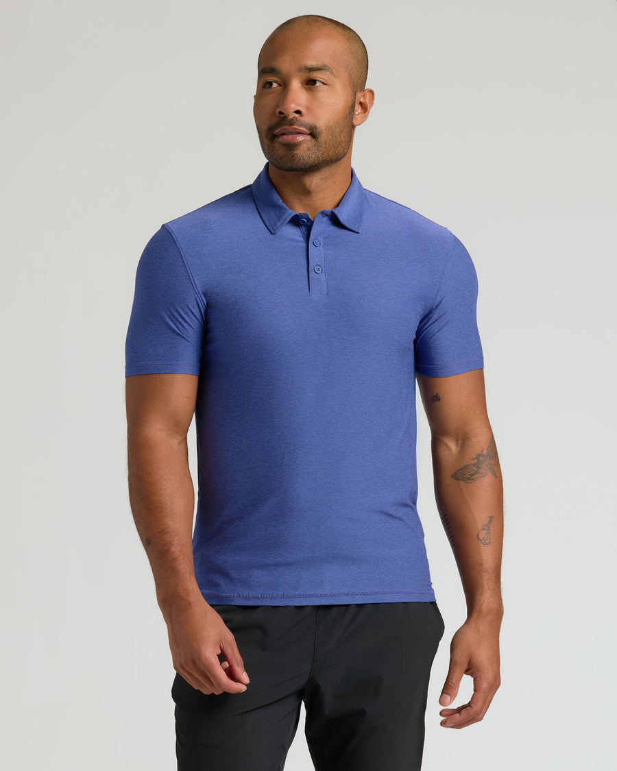 True Classic Multi Cosmos Active Polo Shirt 2.0 | Cotton Blend | Athletic Cut | Small
