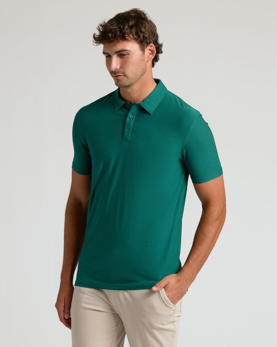 True Classic Multi Clover Short Sleeve Tall Active Polo Shirt | Small