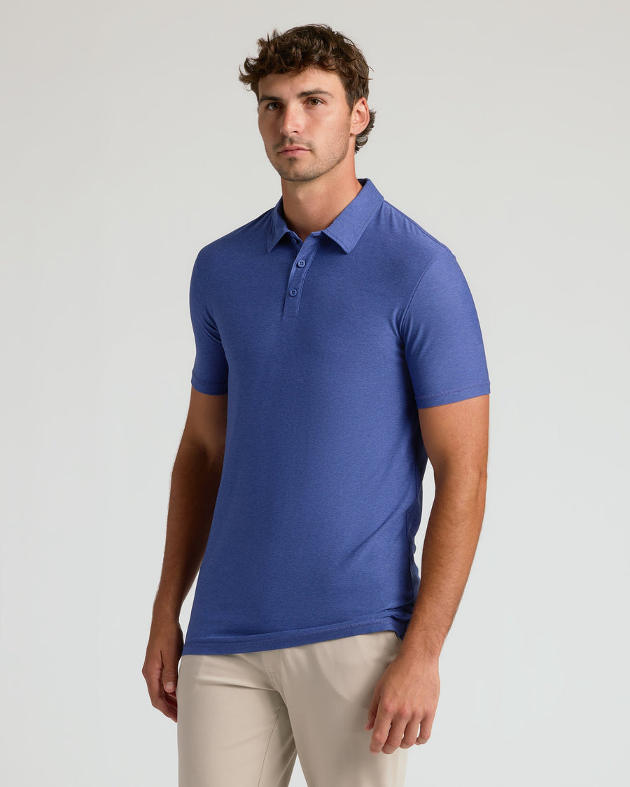 True Classic Multi Cosmos Short Sleeve Tall Active Polo Shirt | Small