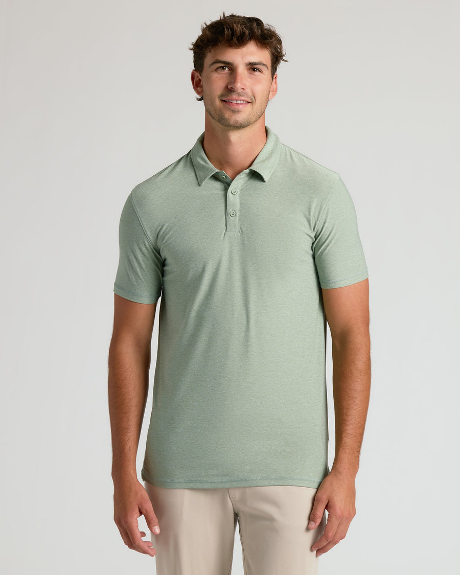 True Classic Multi Lichen Short Sleeve Tall Active Polo Shirt | Small