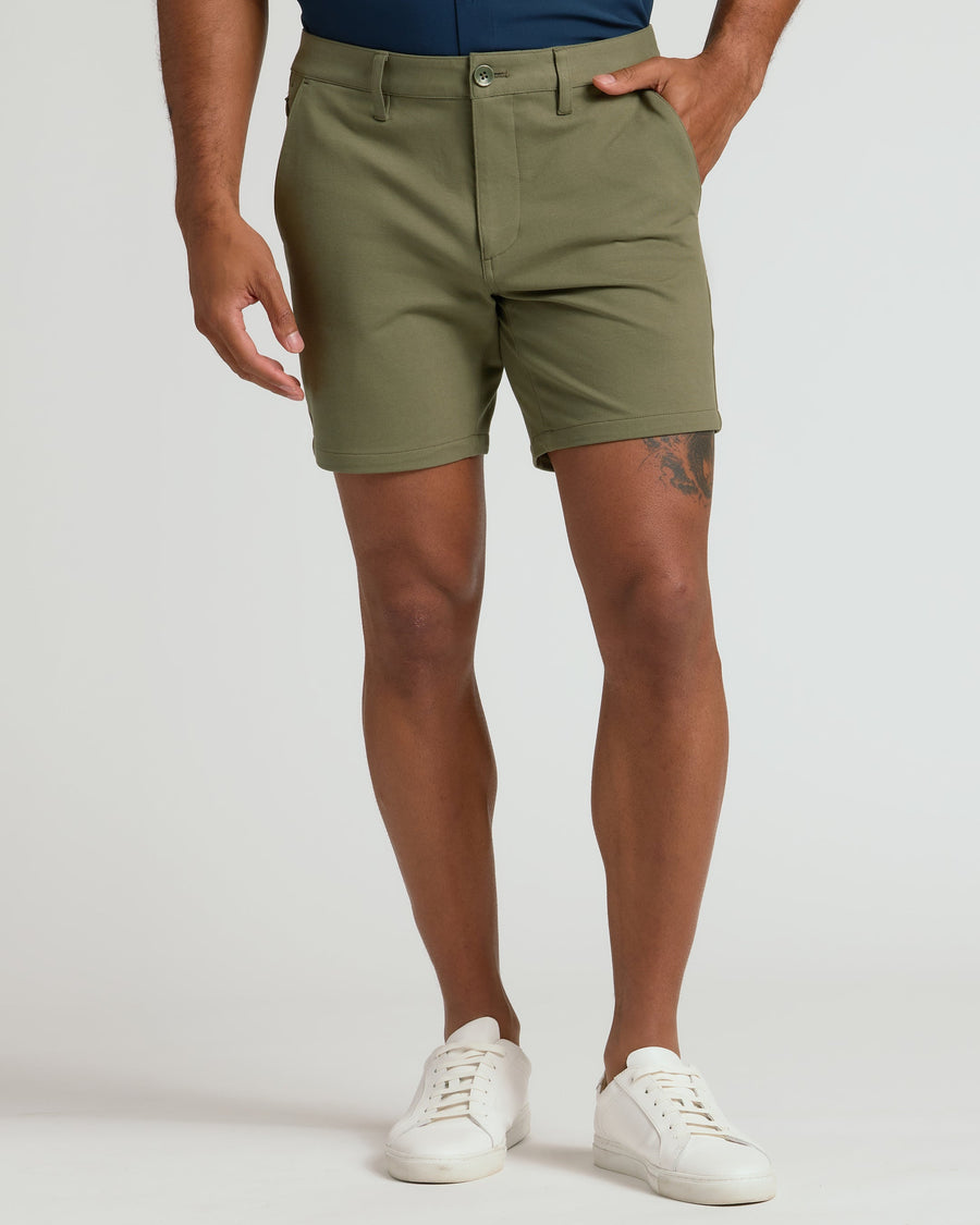 True Classic 7" Military Green Chino Shorts 2.0 | 36