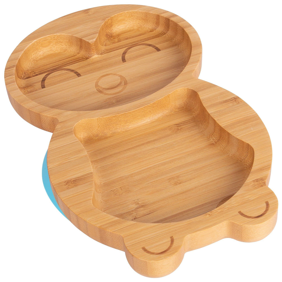 Pickles The Penguin Bamboo Suction Plate - Blue