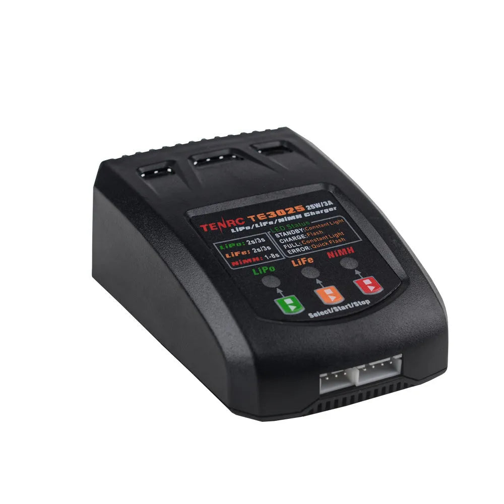 TENRC TE3025 25W 3A Battery Balance Charger for 2-3S Lipo Battery - US Plug