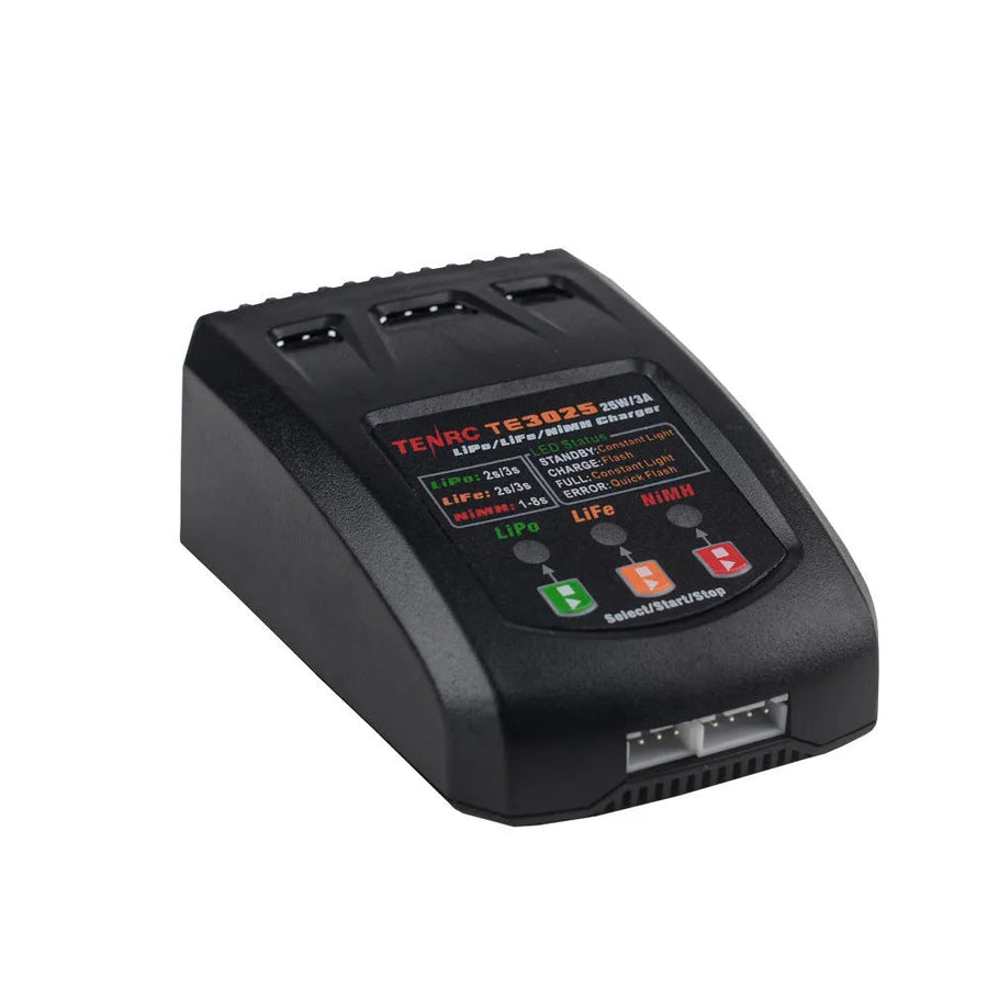 TENRC TE3025 25W 3A Battery Balance Charger for 2-3S Lipo Battery - US Plug