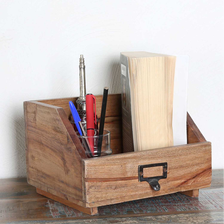 Schreibtisch Organizer – Teakholz