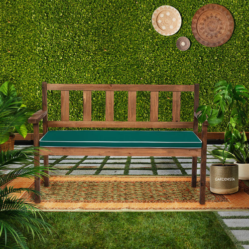 2 Seater Bench Cushion 110x48cm | Water Resistant Bench Seat Pad | Patio Furniture Cushions | Durable Bench Pads - Green