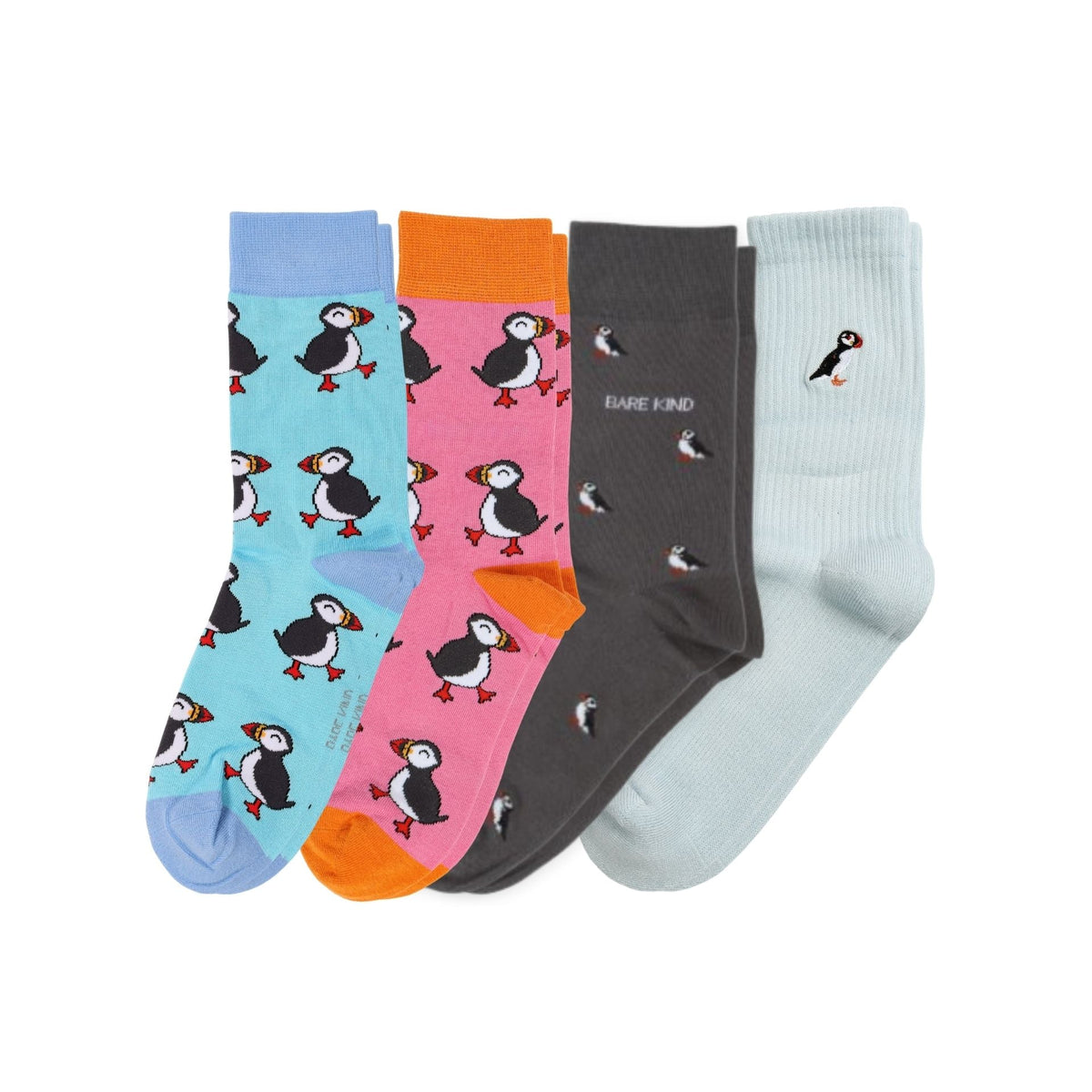 The Puffin 4 Pack Bamboo Sock Set | UK Adult 7-11