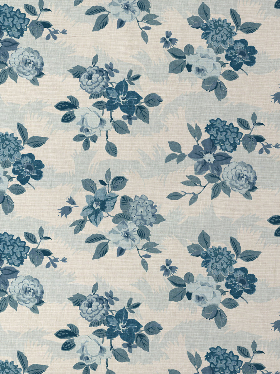 'Theodora' Grasscloth Wallpaper by Nathan Turner - Blues - Grasscloth Roll