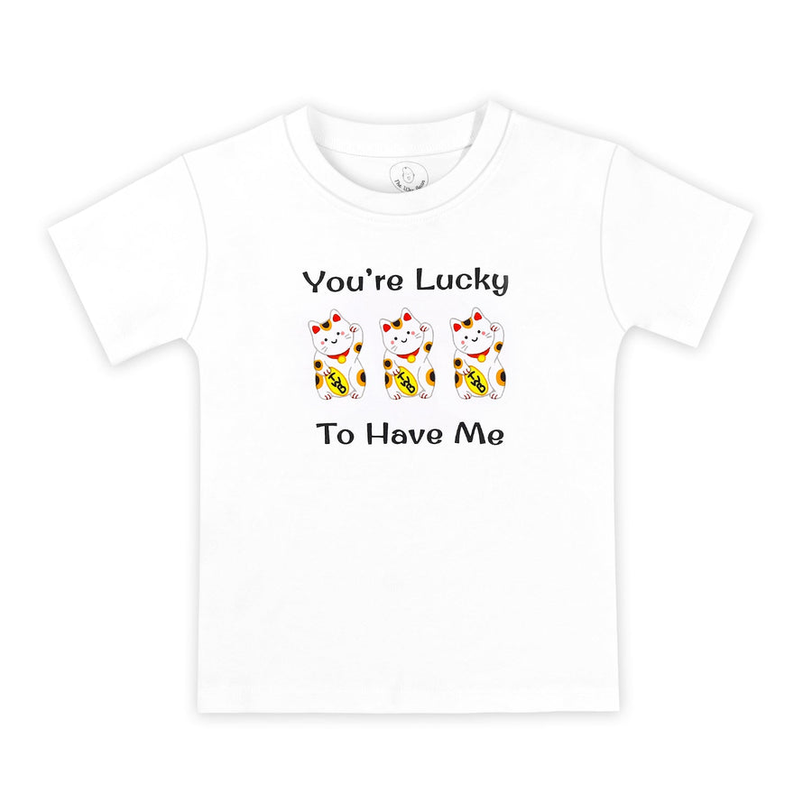 Organic Cotton Toddler Kid’s T-Shirt - Lucky Cat Maneki Neko | Size: 3 - 4Y