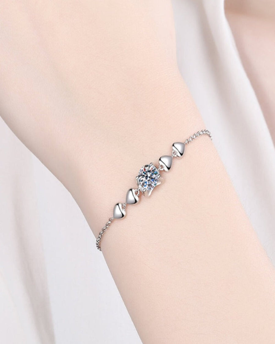 1 Carat Diamond Round Charm Bracelet