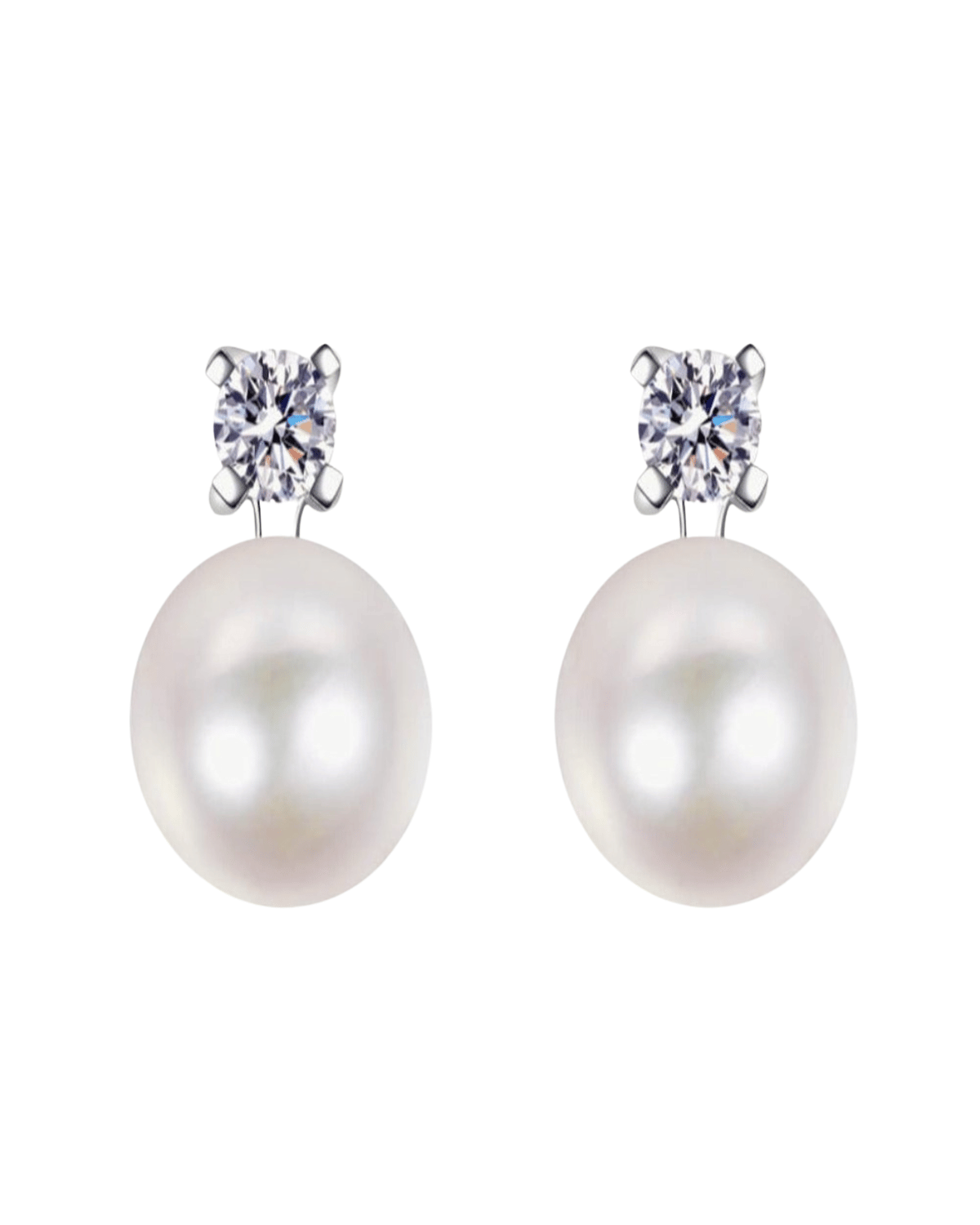 0.5 Carat Diamond Pearl Stud Earrings