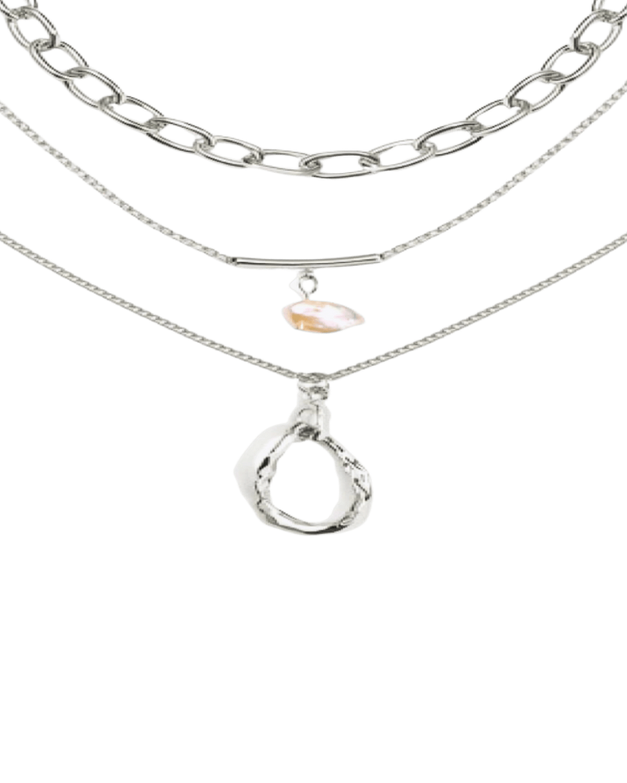 Silver Layered Necklace - Want To Know You Better