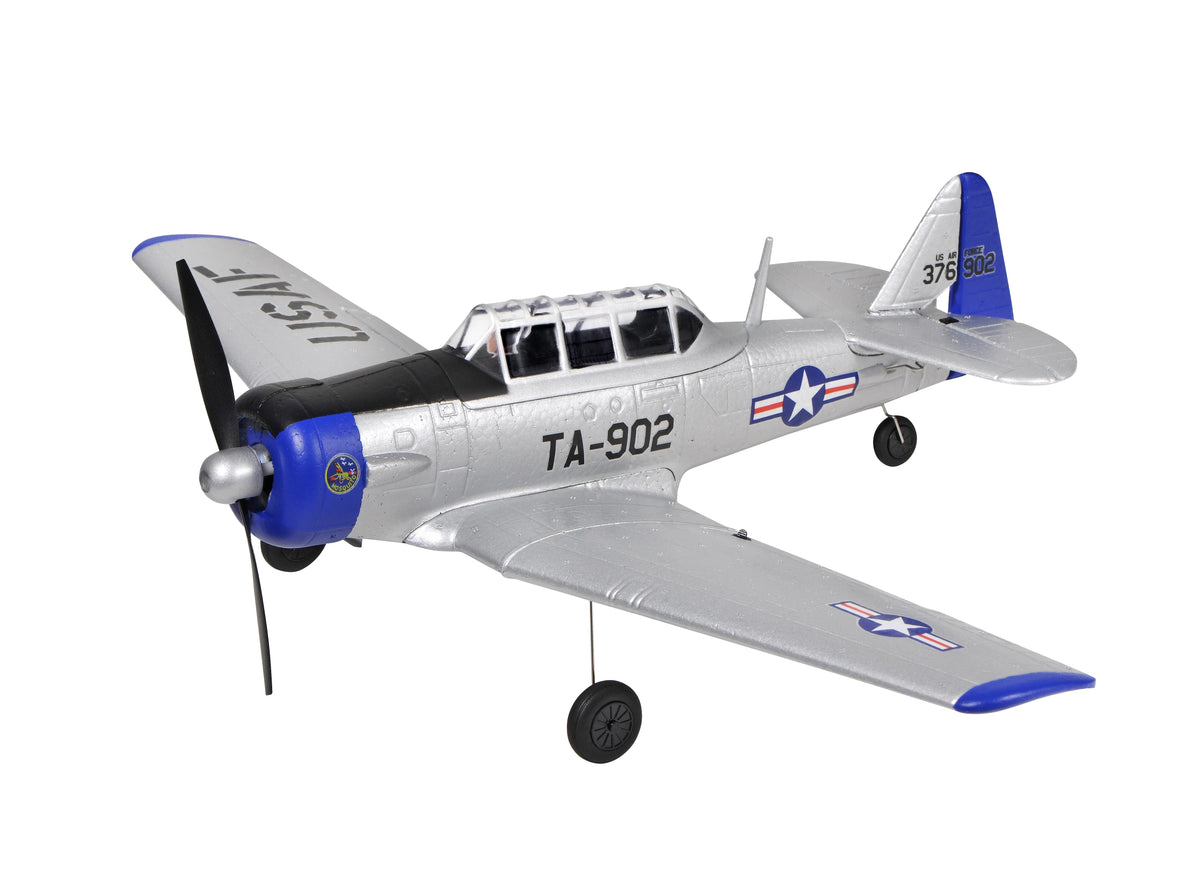 TOP RC Hobby RC Airplane Mini AT6 RTF 450mm, Yellow/Silver - Silver / US Only