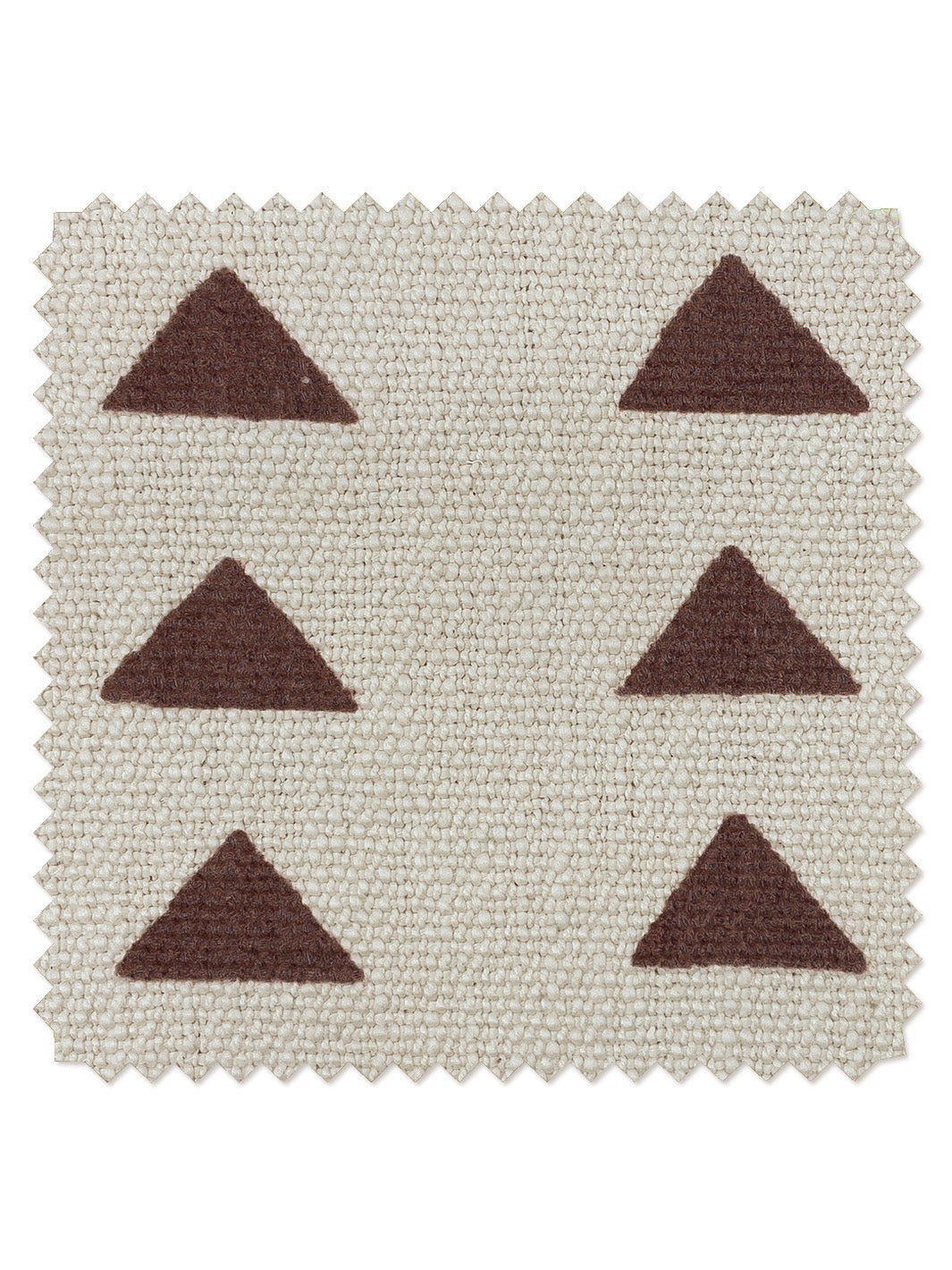 'Fabric by the Yard - Triangles - Rust on California Cotton - CALIFORNIA COTTON / SAMPLE