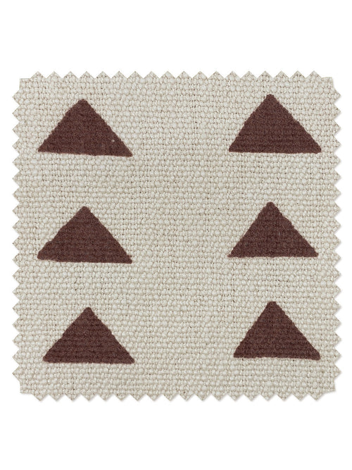 'Fabric by the Yard - Triangles - Rust on California Cotton - CALIFORNIA COTTON / SAMPLE