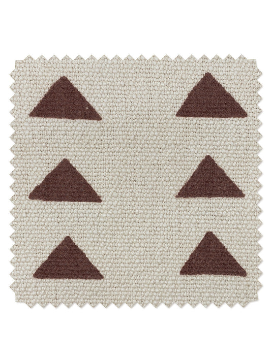 'Fabric by the Yard - Triangles - Rust on California Cotton - CALIFORNIA COTTON / SAMPLE
