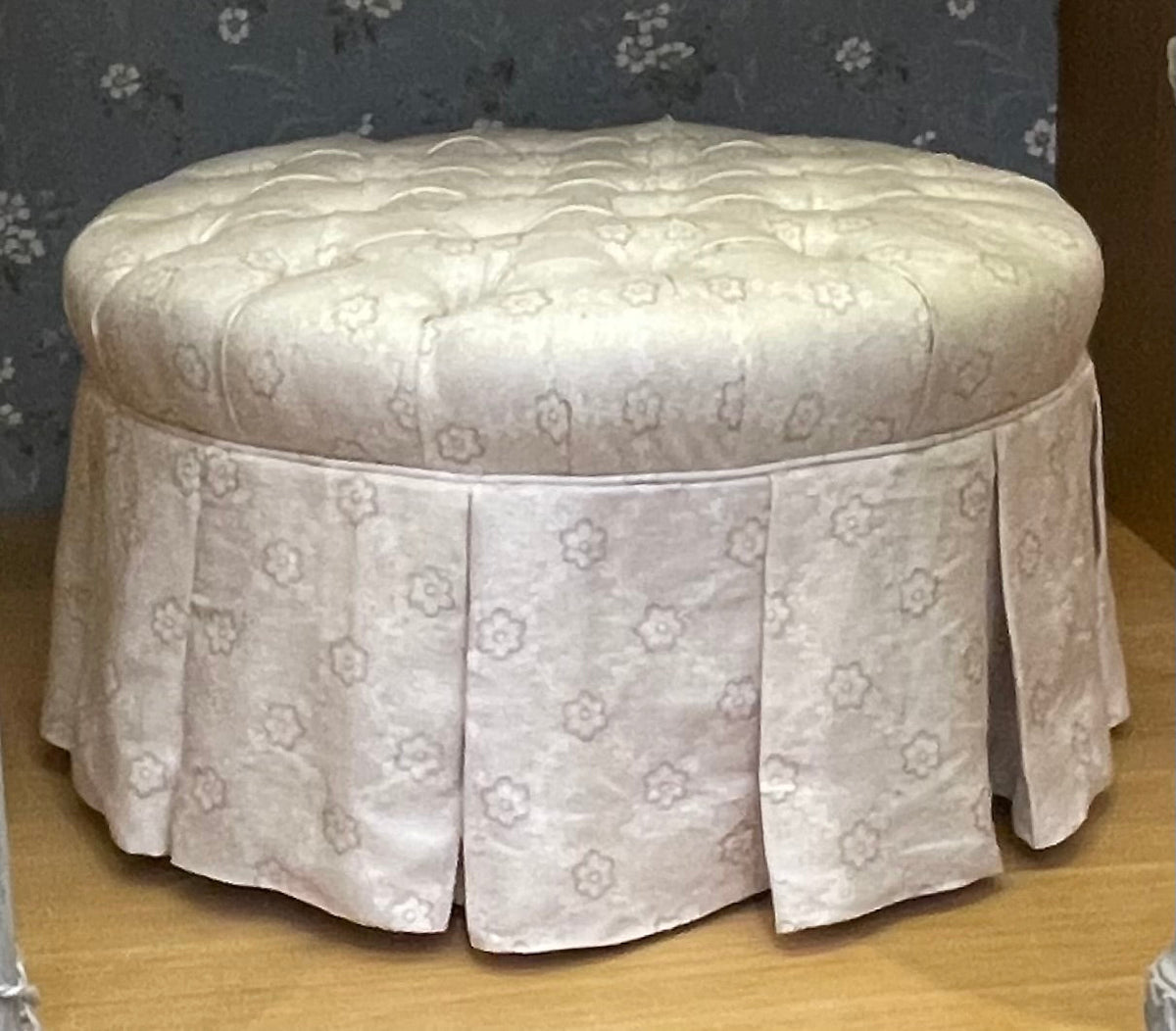 EHI - Furniture - Small Tufted Ottoman in Lucia Taupe