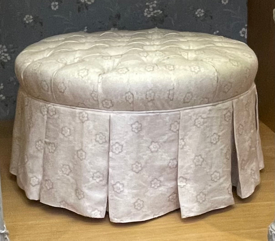 EHI - Furniture - Small Tufted Ottoman in Lucia Taupe