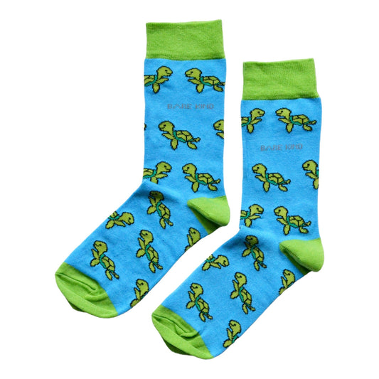 Save the Turtles Bamboo Socks | UK Adult 4-7