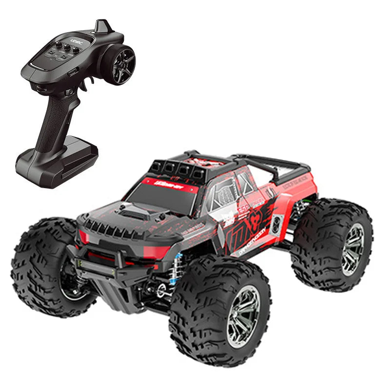 UDIRC UD1201/1202 PRO NEW V3 1/12 Scale 2.4G 4WD 70 KM/H High-Speed Bigfoot Desert RC Monster Truck - Red / No Battery & Charger / 1201Pro