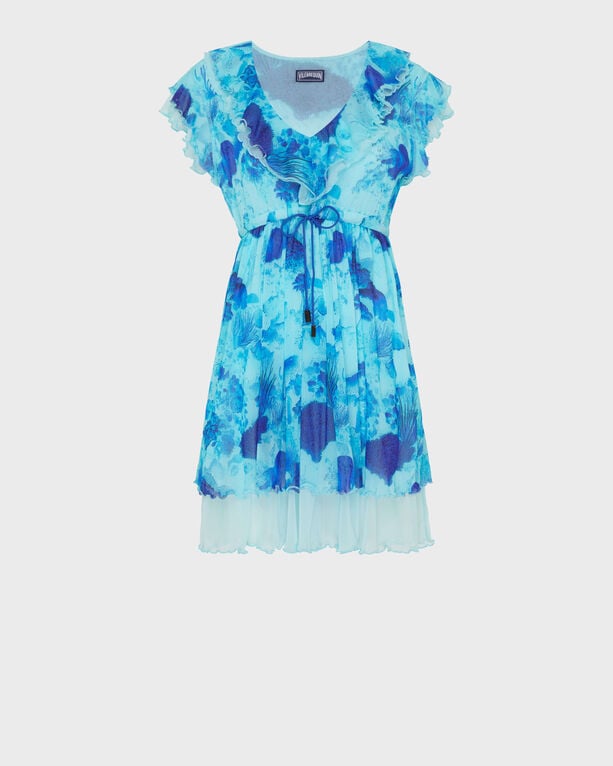Vilebrequin - Women Short Tulle Dress Coral Reef - Dress - Loula - Blue - Size XL