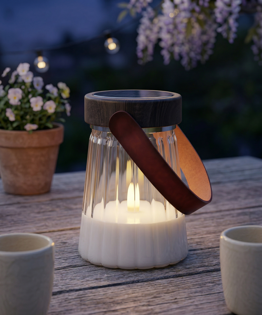 LED-Glaslaterne 13 cm