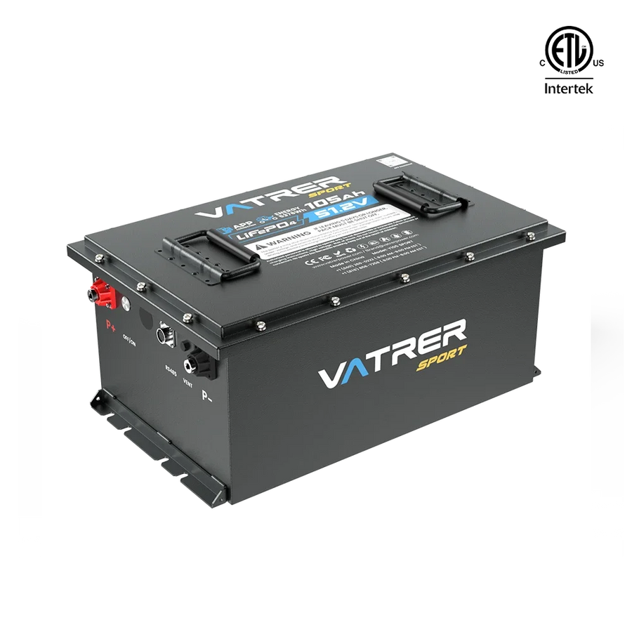 【UL】Vatrer 48V 105Ah UTV/ATV Lithium Battery 300A BMS EU