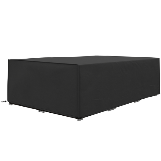 Outsunny Garden Furniture Cover Outdoor Waterproof Rattan Set Rain Protection - Black